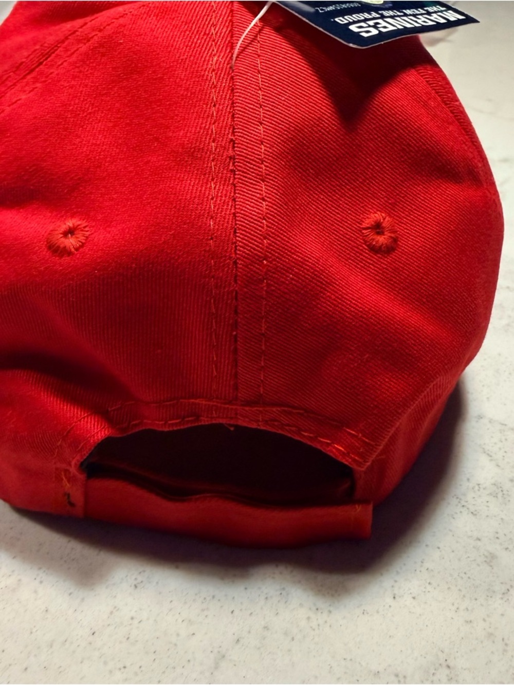 NWT-United States Marines Officially Licensed Flame Emblem Hat Black/Red - Picture 4 of 9